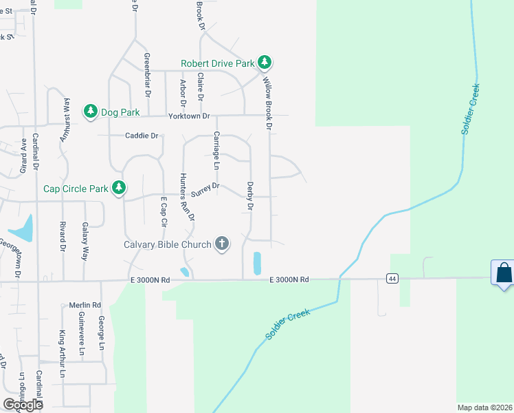 map of restaurants, bars, coffee shops, grocery stores, and more near 1488 Derby Drive in Bourbonnais