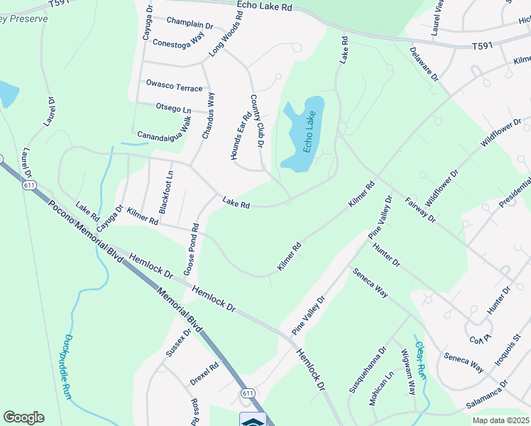 map of restaurants, bars, coffee shops, grocery stores, and more near 251 Lake Road in Monroe County