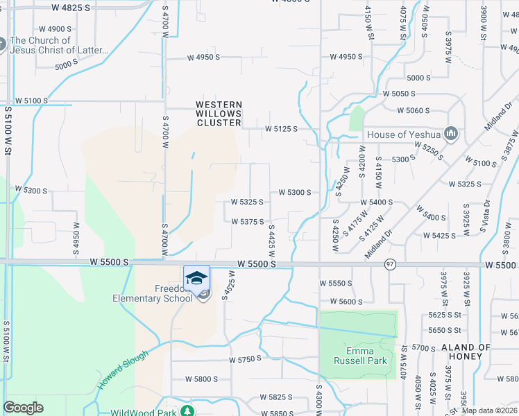 map of restaurants, bars, coffee shops, grocery stores, and more near 4449 West 5325 South in Hooper