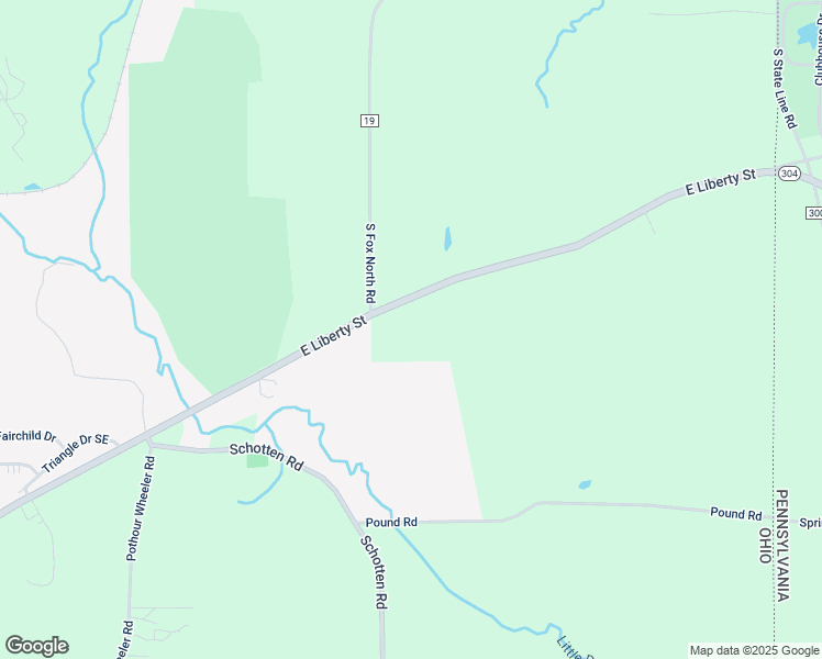 map of restaurants, bars, coffee shops, grocery stores, and more near 7908 East Liberty Street in Hubbard