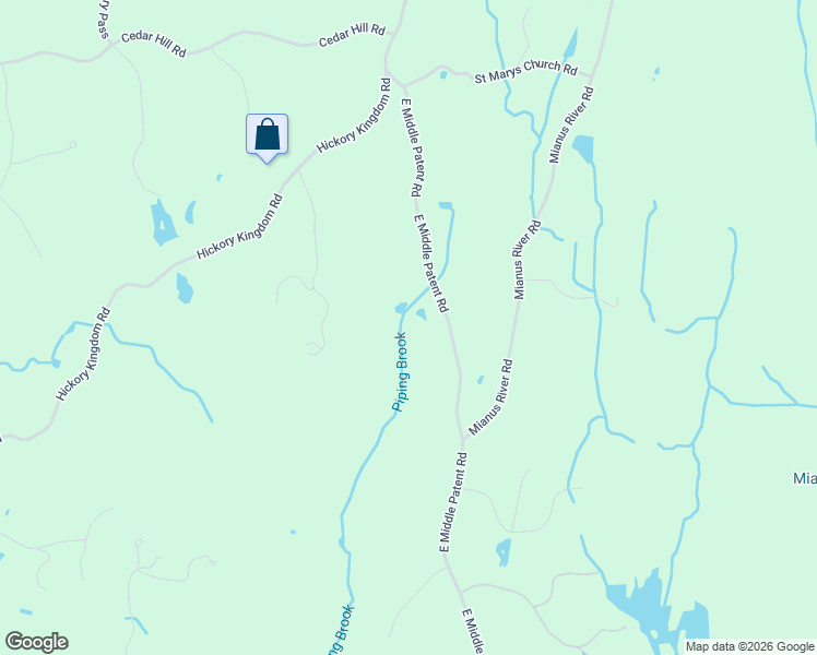 map of restaurants, bars, coffee shops, grocery stores, and more near 143 East Middle Patent Road in Bedford