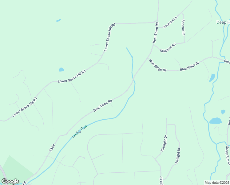 map of restaurants, bars, coffee shops, grocery stores, and more near 261 Bear Town Road in Monroe County