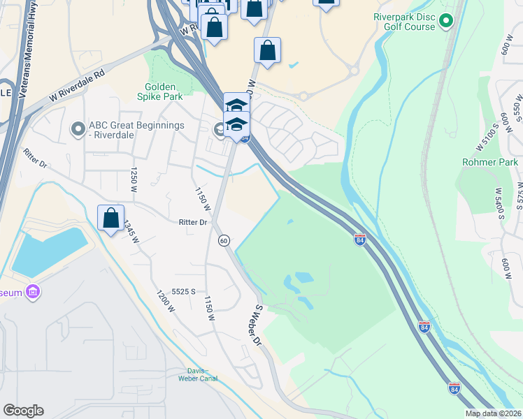 map of restaurants, bars, coffee shops, grocery stores, and more near 5241 South Paramount Drive in Riverdale