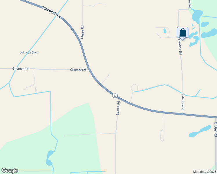 map of restaurants, bars, coffee shops, grocery stores, and more near 9050 Goshen Road in Fort Wayne