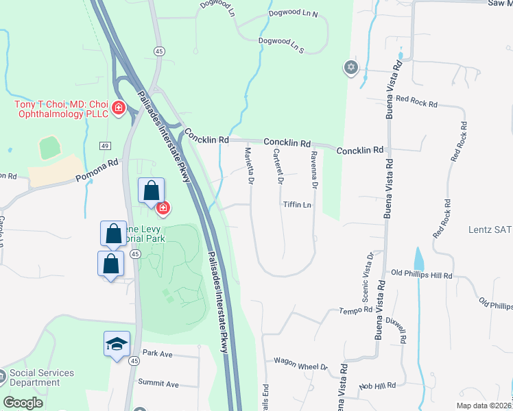 map of restaurants, bars, coffee shops, grocery stores, and more near 15 Marietta Drive in Pomona