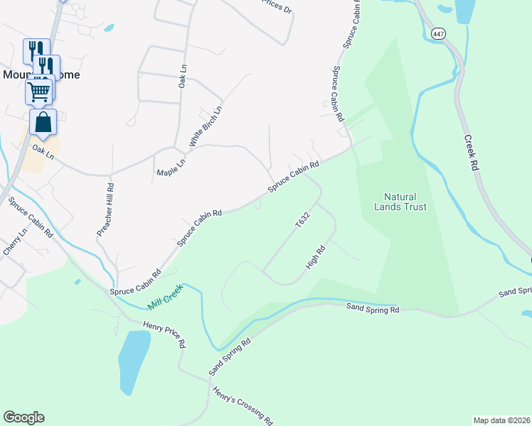 map of restaurants, bars, coffee shops, grocery stores, and more near 2194 Spruce Cabin Rd in Cresco