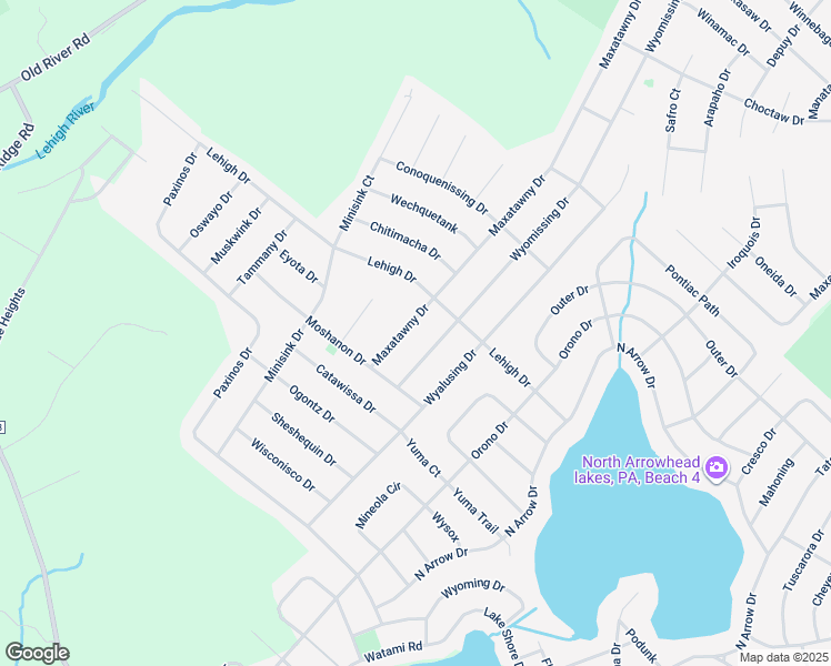map of restaurants, bars, coffee shops, grocery stores, and more near 122 Maxatawny Drive in Monroe County
