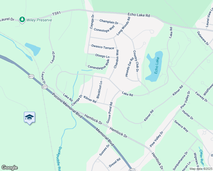 map of restaurants, bars, coffee shops, grocery stores, and more near 7734 Apple Lane in Tobyhanna