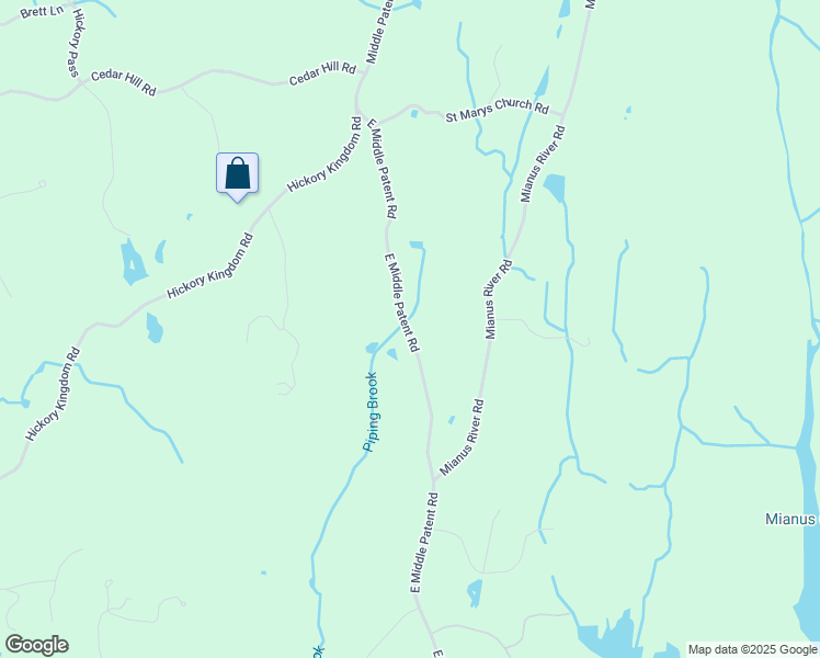 map of restaurants, bars, coffee shops, grocery stores, and more near 156 East Middle Patent Road in Bedford