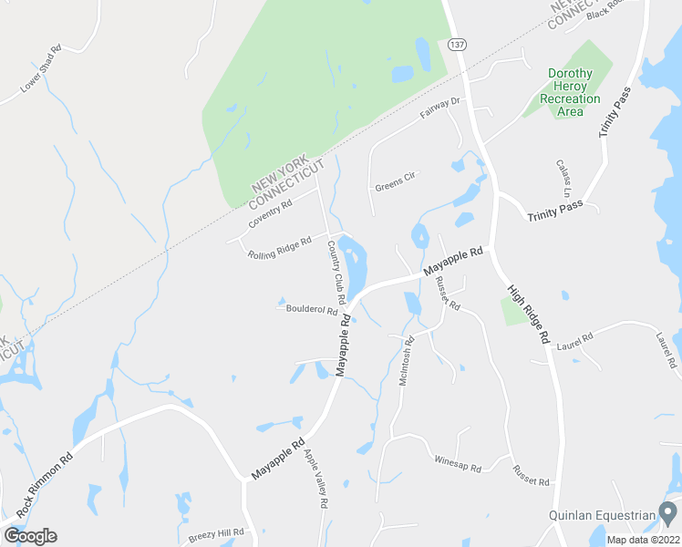 map of restaurants, bars, coffee shops, grocery stores, and more near 53 Country Club Road in Stamford