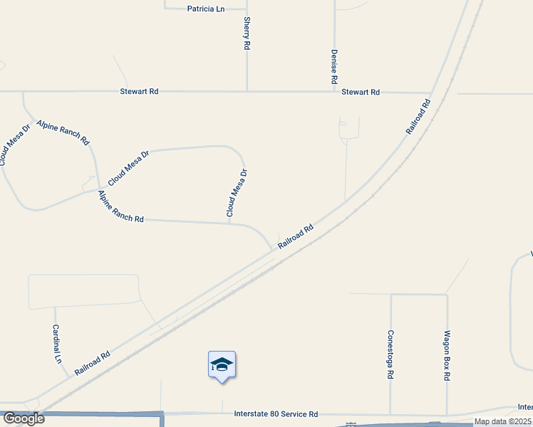 map of restaurants, bars, coffee shops, grocery stores, and more near 13244 Alpine Ranch Road in Cheyenne