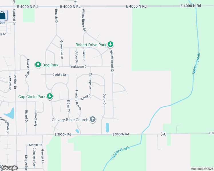 map of restaurants, bars, coffee shops, grocery stores, and more near 1684 Derby Drive in Bourbonnais