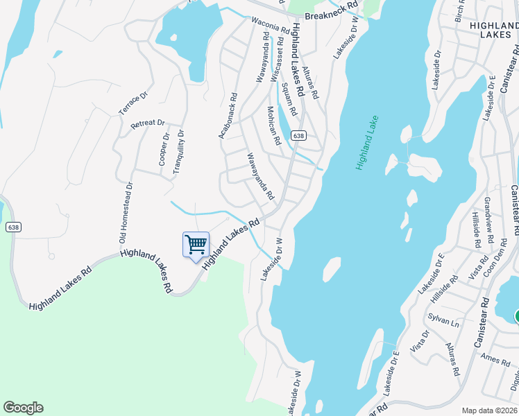 map of restaurants, bars, coffee shops, grocery stores, and more near 205 Wawayanda Road in Sussex County