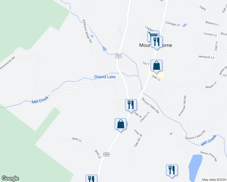 map of restaurants, bars, coffee shops, grocery stores, and more near 8 Owana Townhouses in Cresco