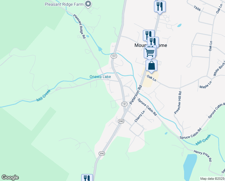 map of restaurants, bars, coffee shops, grocery stores, and more near 7227 Onawa Court in Cresco
