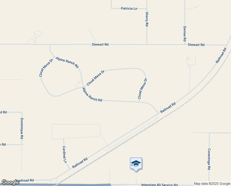map of restaurants, bars, coffee shops, grocery stores, and more near 13244 Alpine Ranch Road in Cheyenne