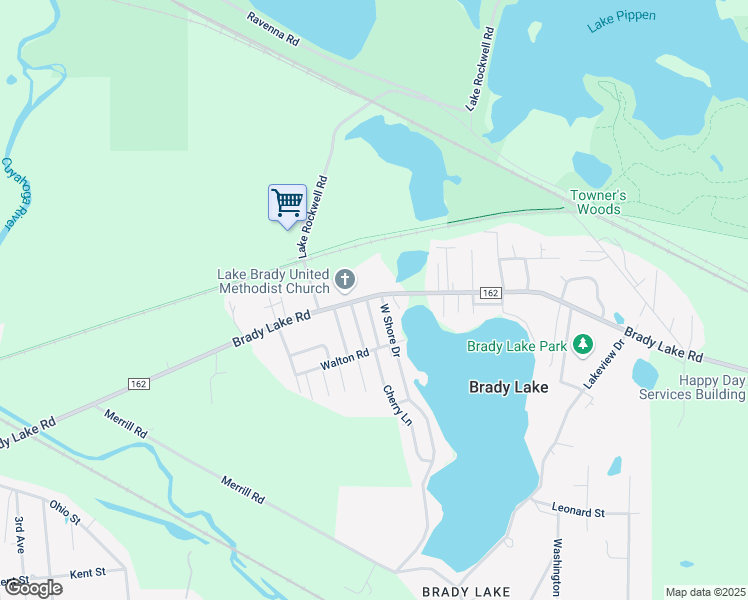 map of restaurants, bars, coffee shops, grocery stores, and more near 2030 County Highway 162 in Kent
