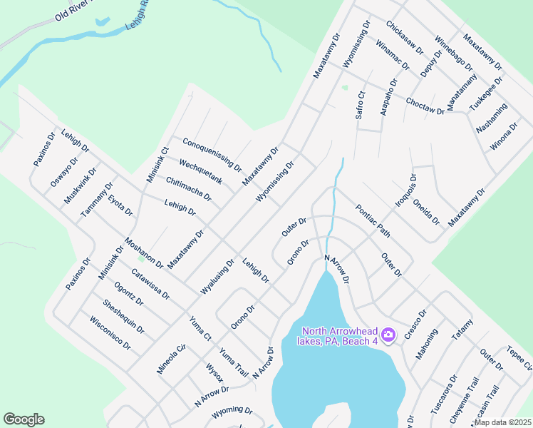 map of restaurants, bars, coffee shops, grocery stores, and more near 247 Wyalusing Drive in Monroe County