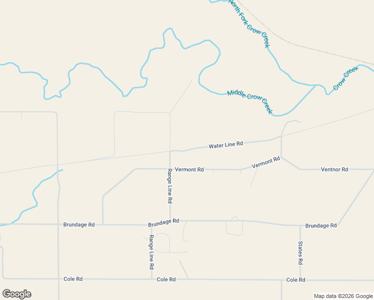 map of restaurants, bars, coffee shops, grocery stores, and more near 1216 Water Line Road in Cheyenne