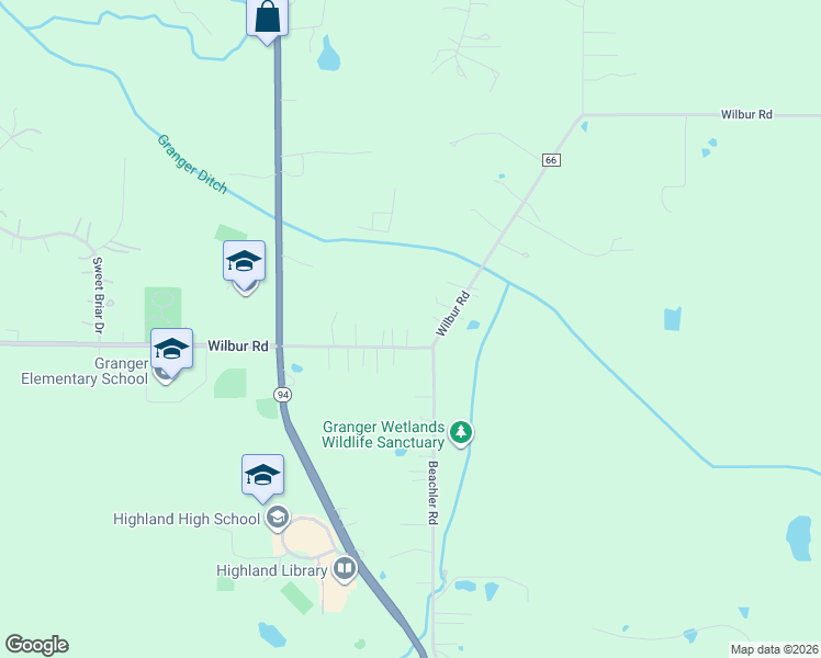 map of restaurants, bars, coffee shops, grocery stores, and more near 1399 Wilbur Rd in Medina