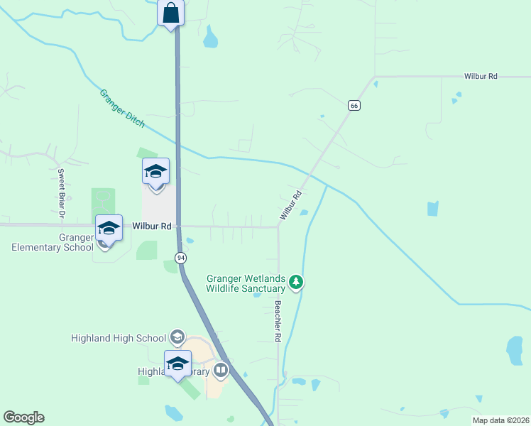 map of restaurants, bars, coffee shops, grocery stores, and more near 1399 Wilbur Road in Medina