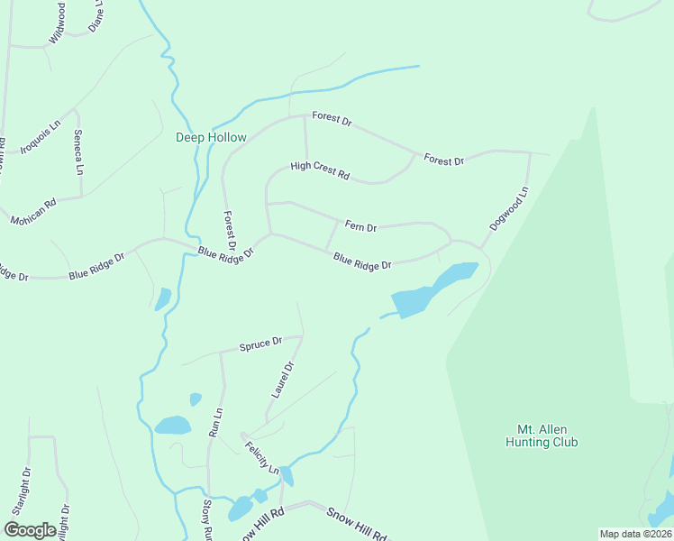 map of restaurants, bars, coffee shops, grocery stores, and more near 203-209 Blue Ridge Drive in Canadensis