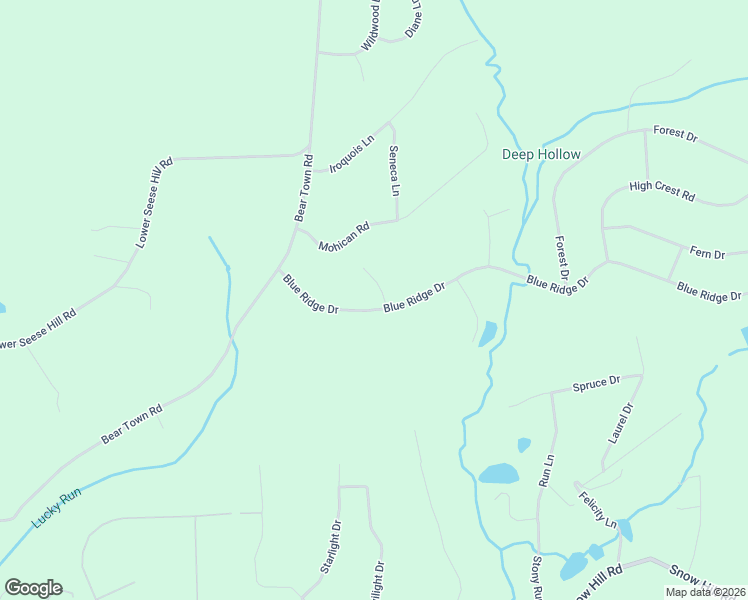 map of restaurants, bars, coffee shops, grocery stores, and more near 203 Blue Ridge Drive in Monroe County