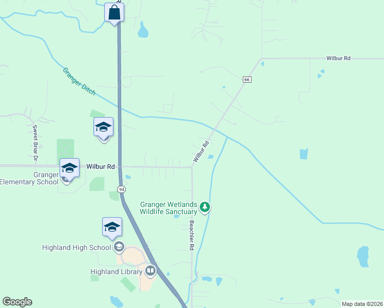 map of restaurants, bars, coffee shops, grocery stores, and more near 1399 Wilbur Road in Medina