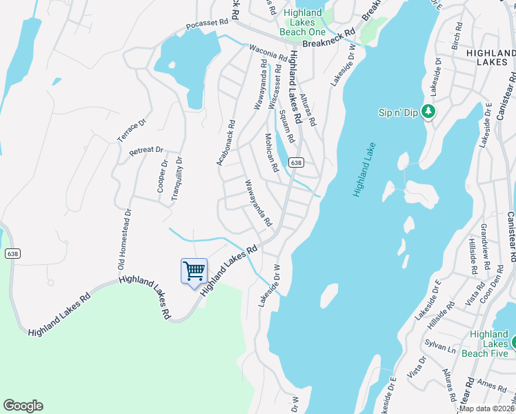 map of restaurants, bars, coffee shops, grocery stores, and more near 219 Wiscasset Road in Vernon Township