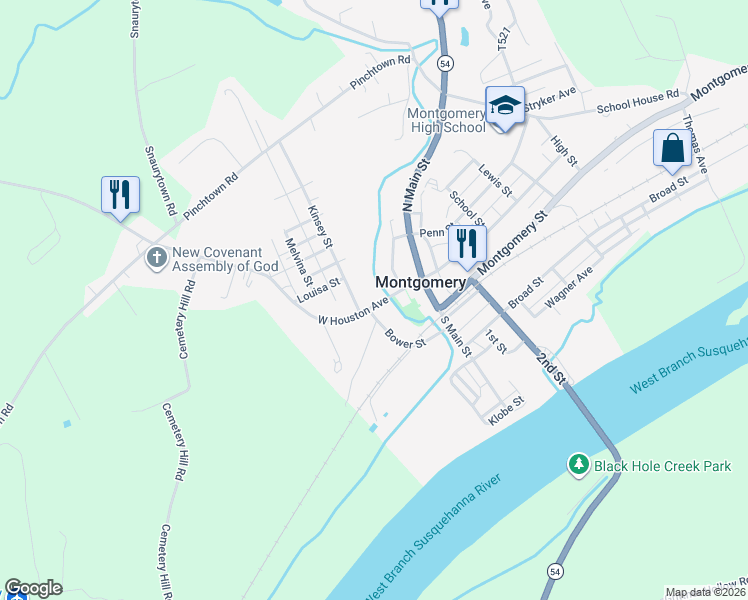 map of restaurants, bars, coffee shops, grocery stores, and more near 2-30 Kinsey St in Montgomery