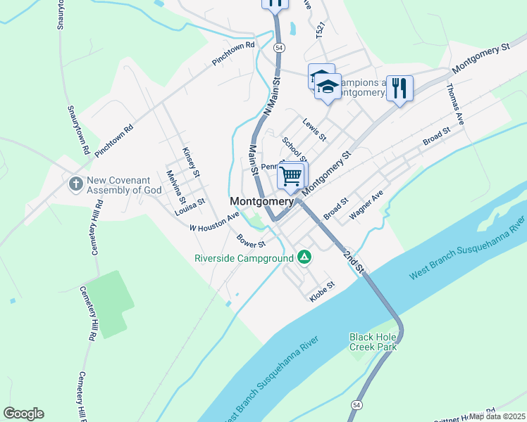map of restaurants, bars, coffee shops, grocery stores, and more near in Montgomery