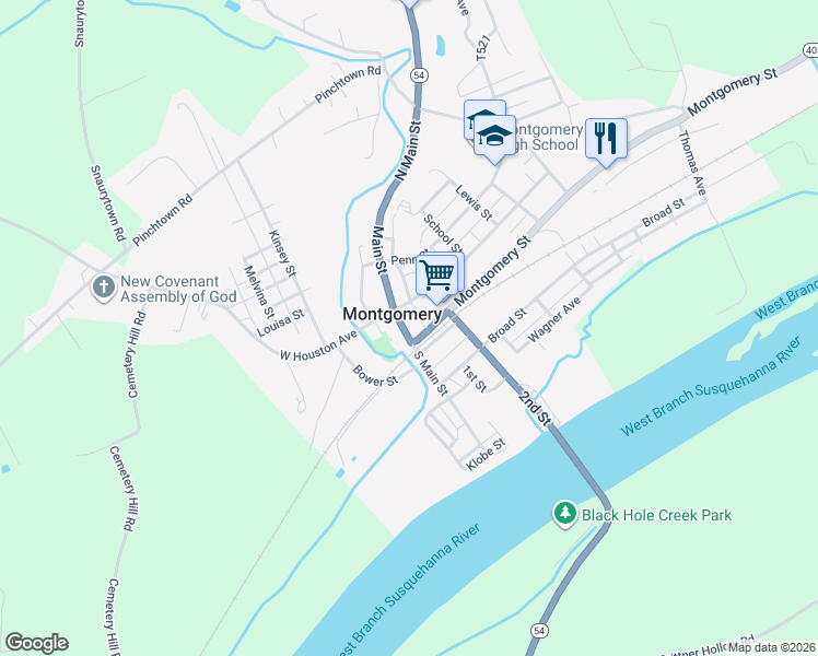 map of restaurants, bars, coffee shops, grocery stores, and more near in Montgomery