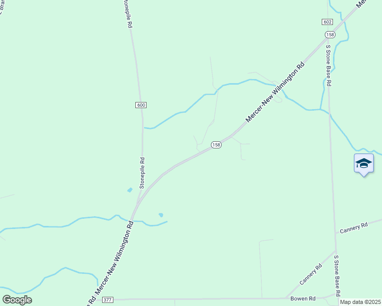 map of restaurants, bars, coffee shops, grocery stores, and more near 1328 Mercer-New Wilmington Road in New Wilmington