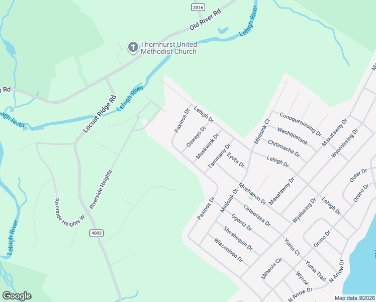 map of restaurants, bars, coffee shops, grocery stores, and more near 134 Oswayo Drive in Monroe County