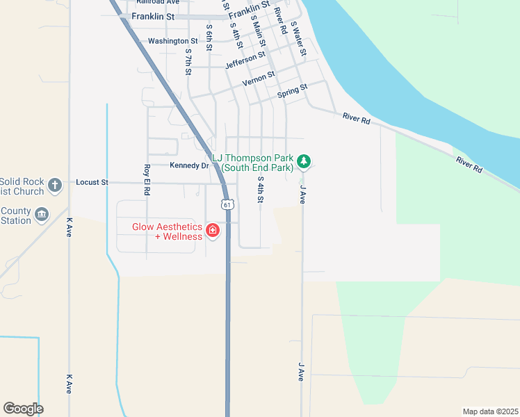 map of restaurants, bars, coffee shops, grocery stores, and more near 940 South 4th Street in Wapello