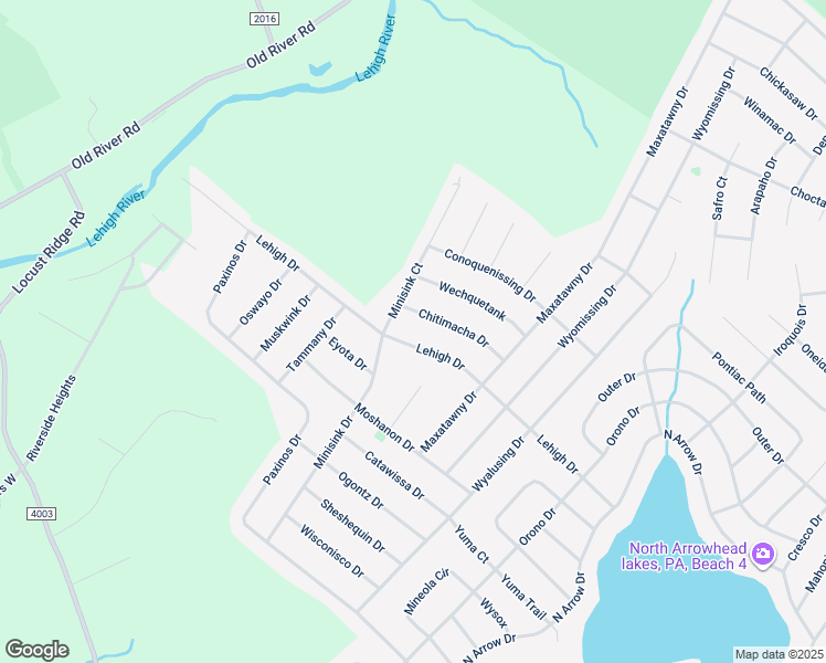 map of restaurants, bars, coffee shops, grocery stores, and more near 2118 Lehigh Drive in Monroe County