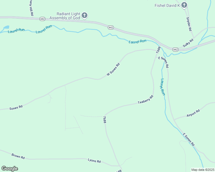 map of restaurants, bars, coffee shops, grocery stores, and more near 1116 West Sones Road in Muncy