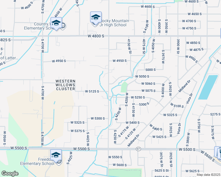 map of restaurants, bars, coffee shops, grocery stores, and more near 5116 South 4300 West in Hooper