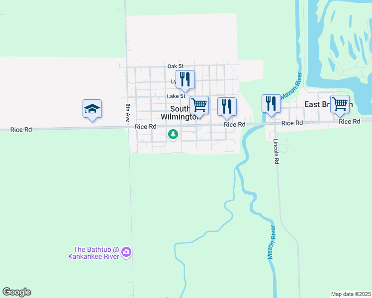 map of restaurants, bars, coffee shops, grocery stores, and more near 15 4th Avenue in South Wilmington