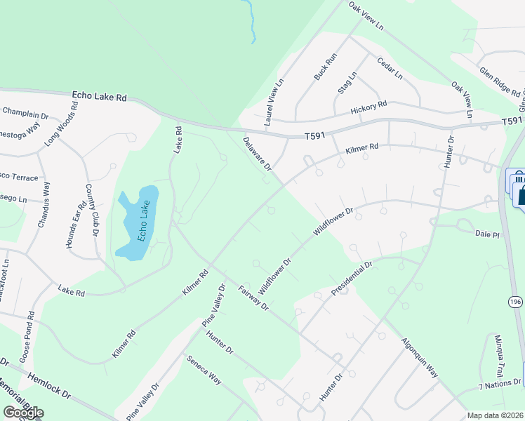 map of restaurants, bars, coffee shops, grocery stores, and more near 300 Leaf Street in Tobyhanna