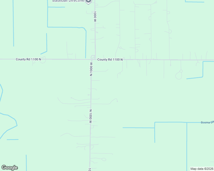 map of restaurants, bars, coffee shops, grocery stores, and more near 10791 North County Road 1000 West in De Motte