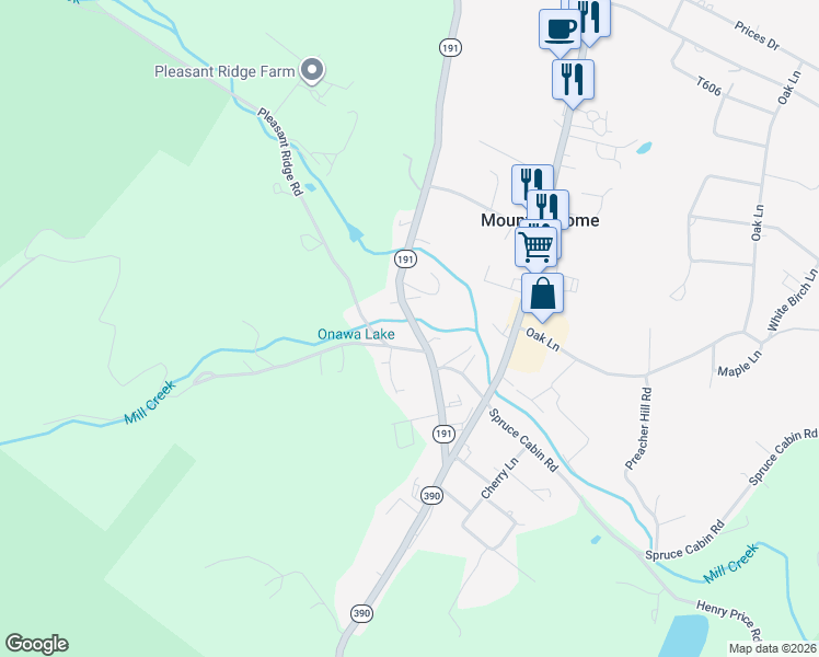 map of restaurants, bars, coffee shops, grocery stores, and more near 6729 Pennsylvania 191 in Cresco