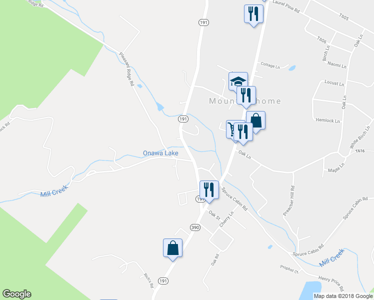 map of restaurants, bars, coffee shops, grocery stores, and more near 6701 Pennsylvania 191 in Cresco