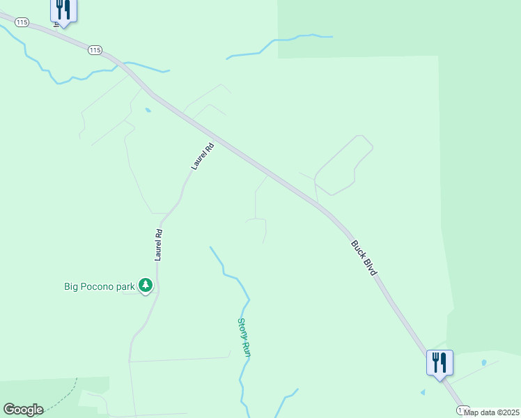map of restaurants, bars, coffee shops, grocery stores, and more near 24 Blueberry Lane in White Haven