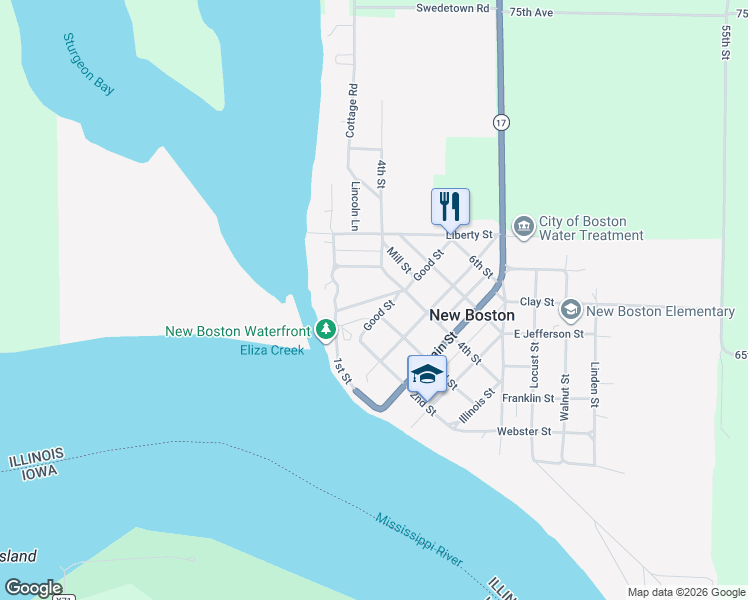 map of restaurants, bars, coffee shops, grocery stores, and more near Railroad in New Boston