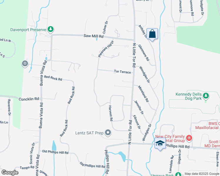 map of restaurants, bars, coffee shops, grocery stores, and more near 11 Balmoral Drive in New City