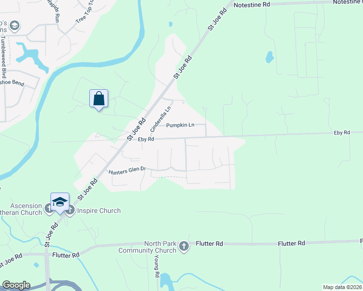 map of restaurants, bars, coffee shops, grocery stores, and more near 9514 Bridgewood Place in Fort Wayne