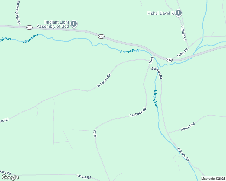 map of restaurants, bars, coffee shops, grocery stores, and more near 1404 West Sones Road in Muncy