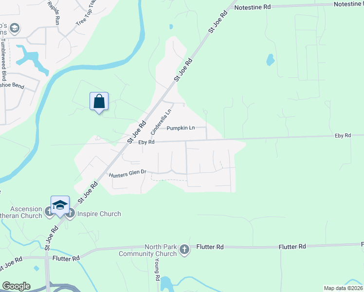 map of restaurants, bars, coffee shops, grocery stores, and more near 9514 Bridgewood Place in Fort Wayne
