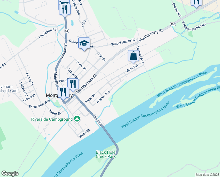 map of restaurants, bars, coffee shops, grocery stores, and more near 136-138 Wagner Avenue in Montgomery